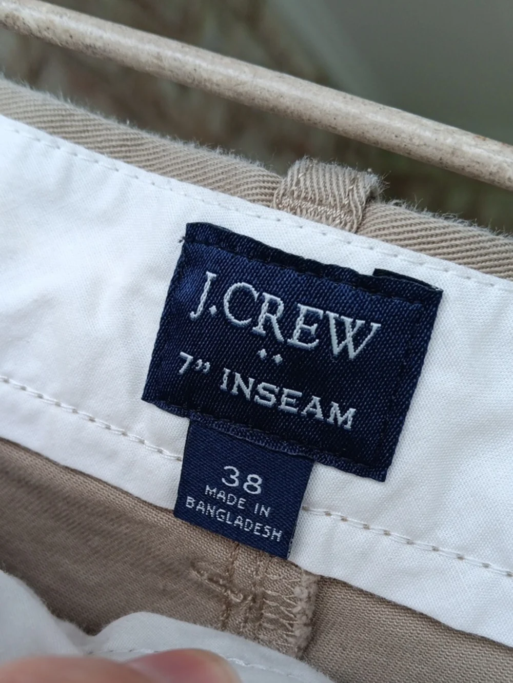 J. Crew Men's Beige Flat Front Cotton Shorts